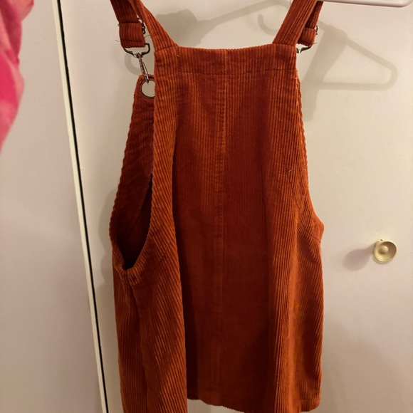 Burnt Orange Overall Dress - Picture 2 of 3